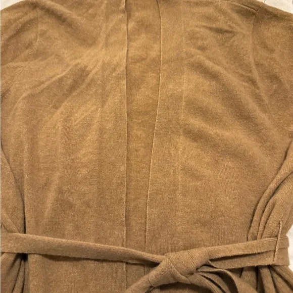 H&M cashmere Camel Tan kimono wrap belt cardigan M New - Picture 6 of 7